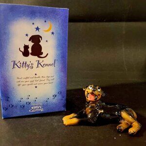 Kitty's Kennel Roscoe Rottweiler Figurine, Hand-Painted